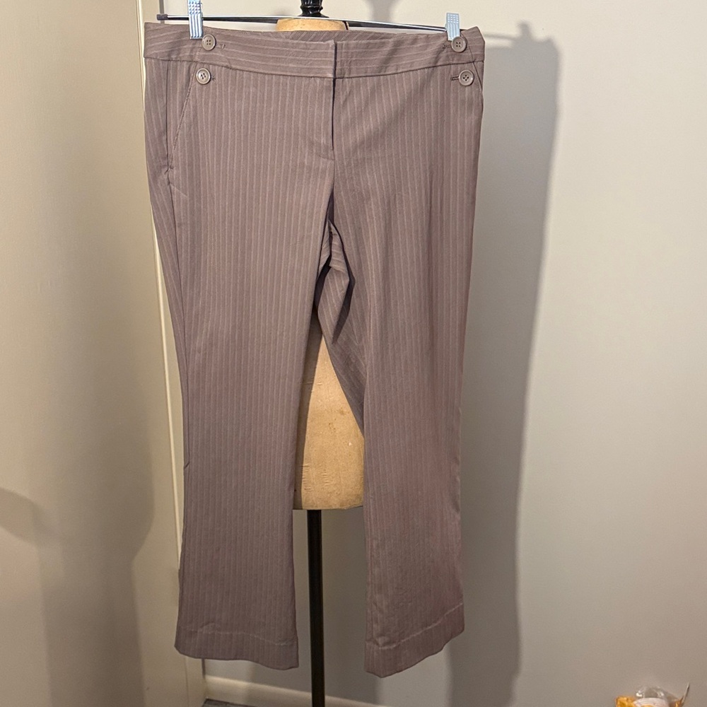 The Limited Taupe Drew Fit Pinstripe Trousers